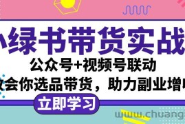 （12848期）小绿书AI带货实战营：公众号+视频号联动，教会你选品带货，助力副业增收