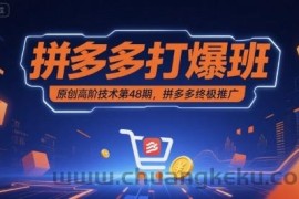 拼多多打爆班原创高阶技术第48期，拼多多终极推广