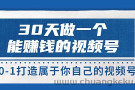 （3429期）30天做一个能赚钱的视频号，从0-1打造属于你自己的视频号 (14节)