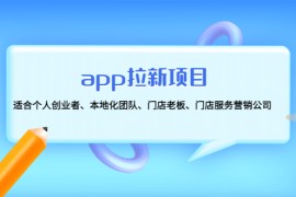 （4597期）app拉新项目：适合个人创业者、本地化团队、门店老板、门店服务营销公司