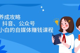 （2229期）博主养成攻略（B站、抖音、公众号），适合小白的自媒体赚钱课程