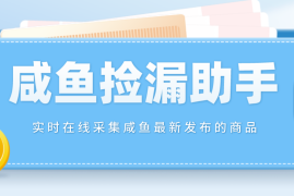 （4738期）【捡漏神器】实时在线采集咸鱼最新发布的商品 咸鱼助手捡漏软件(软件+教程)