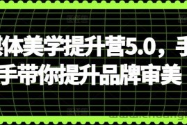 自媒体美学提升营5.0，手把手带你提升品牌审美