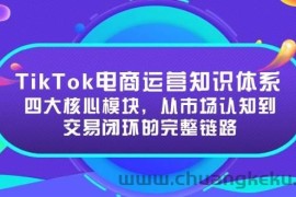 （15065期）TikTok电商运营知识体系：四大核心模块，从市场认知到交易闭环的完整链路