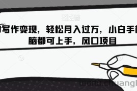 AI写作变现，轻松月入过万，小白手机电脑都可上手，风口项目【揭秘】