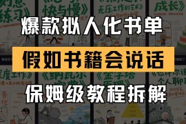 最新爆款拟人化书单玩法 假如书籍会说话 保姆级教程