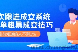 （11964期）7次 跟进 成交系统：简单粗暴成交技巧，目前知道的人不到1%