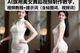 AI旗袍美女舞蹈视频制作教学，视频教程+提示词（含绘图词、视频词）
