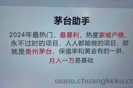 （13051期）魔法贵州茅台代理，永不淘汰的项目，抛开传统玩法，使用科技，命中率极…