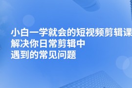 （2467期）小白一学就会的短视频剪辑课，解决你日常剪辑中遇到的常见问题