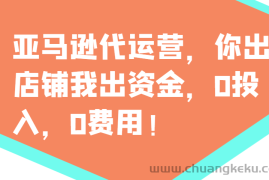 亚马逊代运营，你出店铺我出资金，0投入，0费用，无责任每天300分红，赢亏我承担