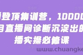 主播登顶集训营，10000+全类目直播间诊断沉淀出的直播实操必修课