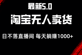 （12876期）最新淘宝无人卖货5.0，简单无脑，打造日不落直播间，日躺赚1000+