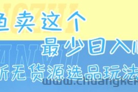 闲鱼卖这个，最少日入1k，最新无货源选品玩法
