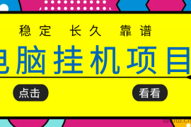 （3320期）挂机项目追求者的福音，稳定长期靠谱的电脑挂机项目，实操5年 稳定月入几百