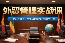 （15380期）外贸管理实战课，三才识人体系，文化落地实践，领导力变革