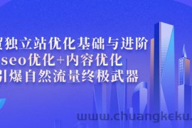 （3682期）外贸独立站优化基础与进阶，seo优化+内容优化+引爆自然流量终极武器