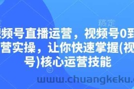 视频号直播运营，视频号0到1运营实操，让你快速掌握(视频号)核心运营技能