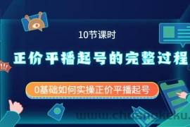 （3750期）正价平播起号的完整过程：0基础如何实操正价平播起号（10节课时）