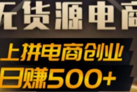 抖上拼无货源电商创业项目、外面收费12800，日赚500+的案例解析参考