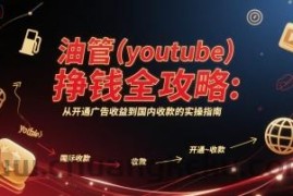 油管(youtube)挣钱全攻略：从开通广告收益到国内收款的实操指南（更新）