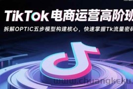 （15752期）TikTok电商运营高阶班：拆解OPTIC五步模型构建核心，快速掌握Tk流量密码