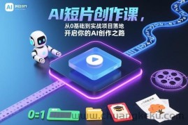 AI短片创作课，从0基础到实战项目落地，开启你的AI创作之路