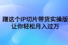 （6090期）蹭这个IP切片带货实操版，让你轻松月入过万（教程+素材）