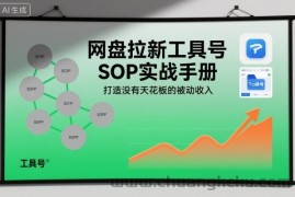 网盘拉新工具号SOP实战手册，打造没有天花板的被动收入