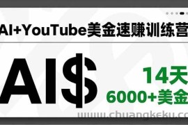 （16778期）AI+YouTube美金速赚训练营，AI量产、爆款公式、急速变现、独家视野，14天创收6000+美金