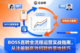 BOSS直聘全流程运营实战指南，从注册到高效招聘的落地技巧