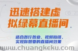 迅速搭建虚拟绿幕直播间，适合各行各业、视频拍摄，实现你想要的直播间效果