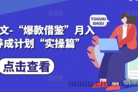 小说推文-“爆款借鉴”月入1W养成计划“实操篇”