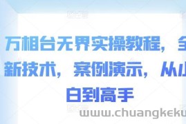 万相台无界实操教程，全新技术，案例演示，从小白到高手