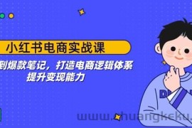 小红书电商实战课：开店到爆款笔记，打造电商逻辑体系，提升变现能力