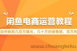 闲鱼电商运营教程：如何做到几百万曝光，几十万的销售额，百万利润