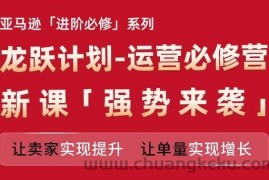 亚马逊进阶必修系列，龙跃计划-运营必修营新课，让卖家实现提升 让单量实现增长