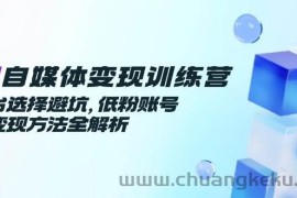 （14966期）AI自媒体变现训练营，平台选择避坑，低粉账号高变现方法全解析