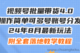 （12093期）24年8月最新玩法视频号批量带货4.0，操作简单可多号账号分发，附全套落…