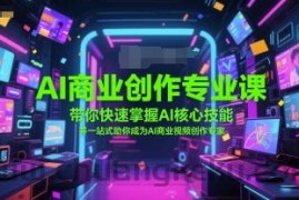 AI商业创作专业课，带你快速掌握AI核心技能，并一站式助你成为AI商业视频创作专家