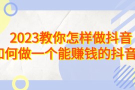 （6932期）2023教你怎样做抖音，如何做一个能赚钱的抖音号（22节课）