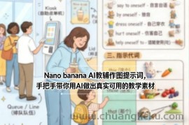 Nano banana AI教辅作图提示词，手把手带你用AI做出真实可用的教学素材