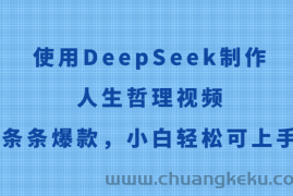 使用DeepSeek制作人生哲理视频，条条爆款，小白轻松可上手