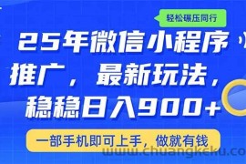 （14411期）25年最新小程序推广教学，稳定日入900+，轻松碾压同行