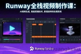 （15515期）Runway全栈视频制作课：AI视频生成，智能剪辑技术，影视级特效处理系统