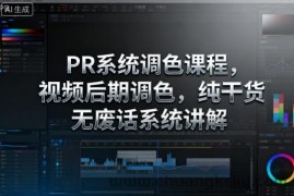 PR系统调色课程，视频后期调色，纯干货无废话系统讲解