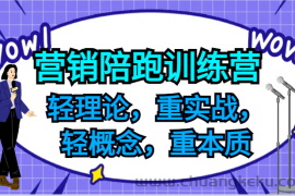 营销陪跑训练营，轻理论，重实战，轻概念，重本质，适合中小企业和初创企业的老板