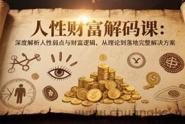 （15434期）人性财富解码课6.0：深度解析人性弱点与财富逻辑，理论到落地完整解决方案