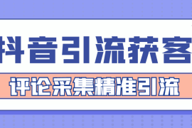 （4538期）【引流必备】抖音引流获客脚本，评论采集精准引流【永久脚本+详细教程】