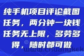 纯手机项目评论截图任务，两分钟一块钱多劳多得，随时随地都能做【揭秘】